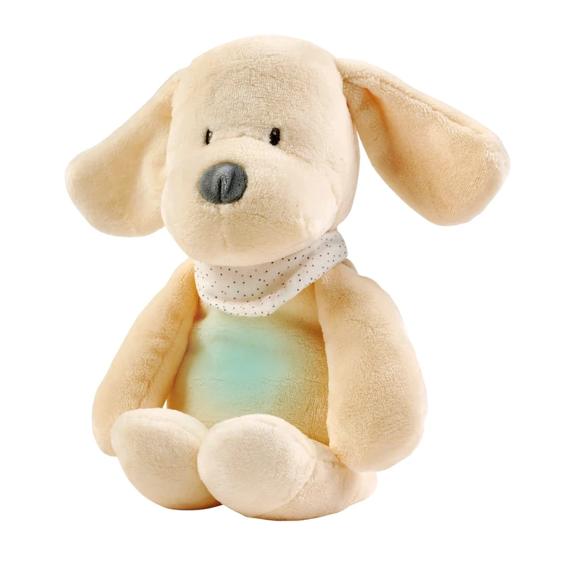 Nattou - Night Light Cuddly Dog Sleepy, Light Up Bear, Baby/Toddler Comforter, Night Light for Children, Baby White Noise Machine, Baby and Toddler Sleep Aid, PETA Approved and Vegan, Vanilla