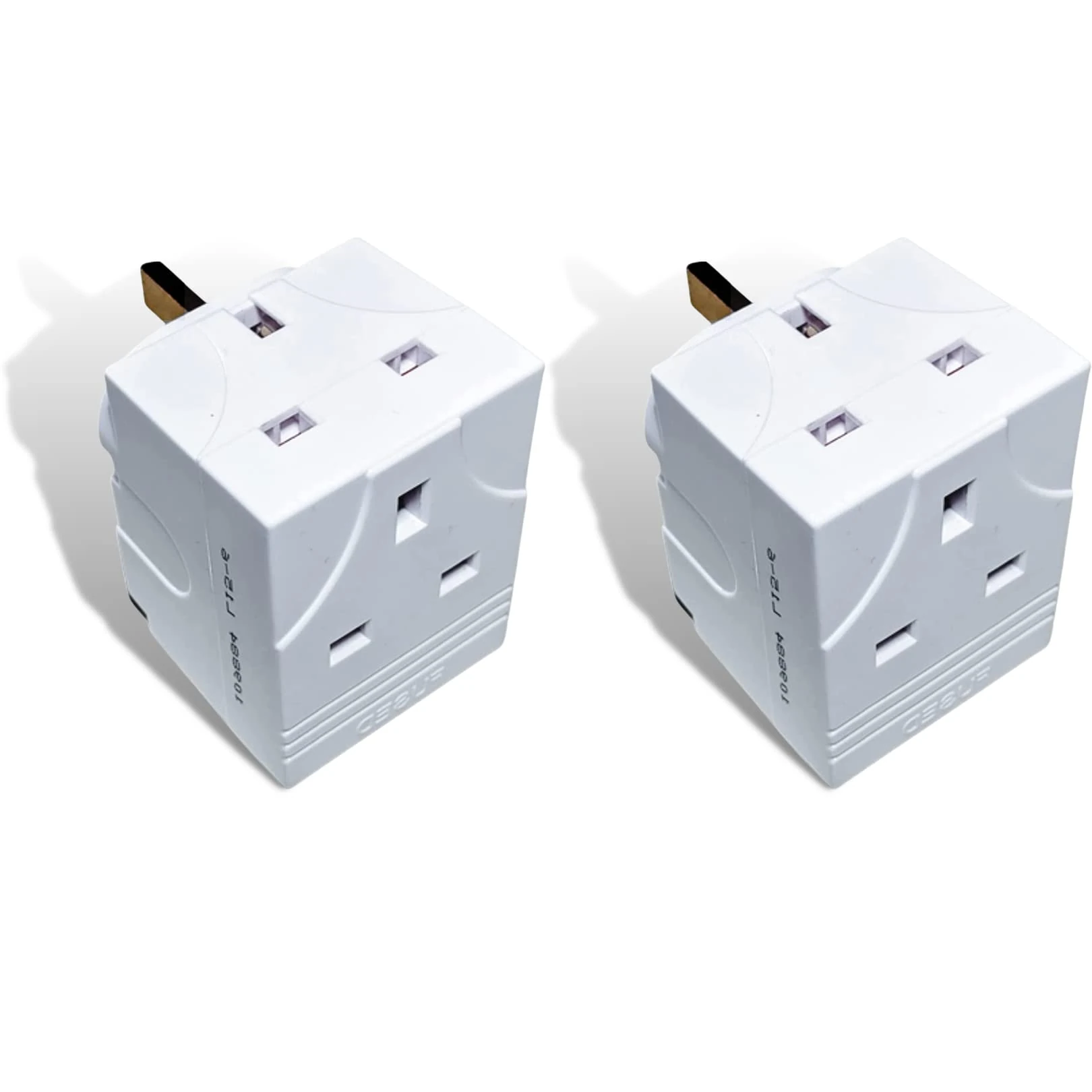 Laxis 3 Way Triple Plug Adaptor, 13A 250V UK Pin Multi Socket Extension Multiplug Adapter - Pins Splitter Plug, for DVD, Computer, Laptop, TV & Accessories