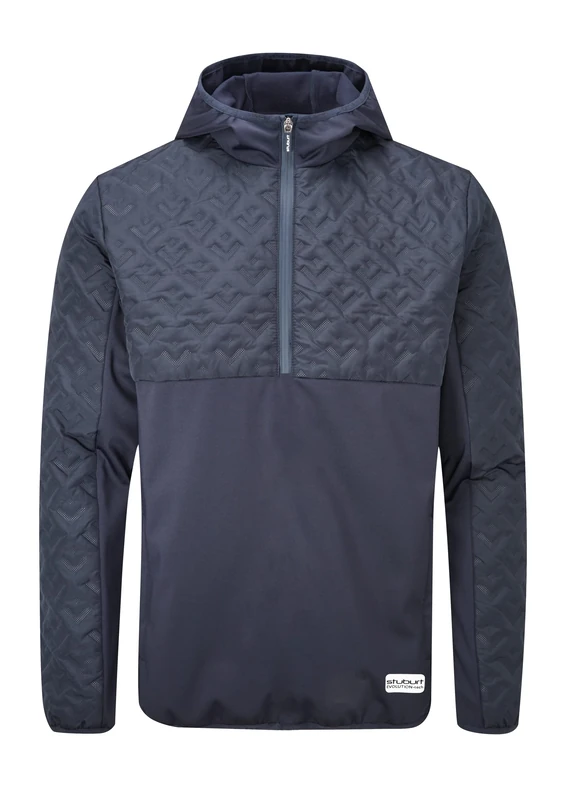 Stuburt Mens Winter Evolution-tech Windproof Thermal Golf Coat Hooded Padded Jacket, French Navy, XL EU