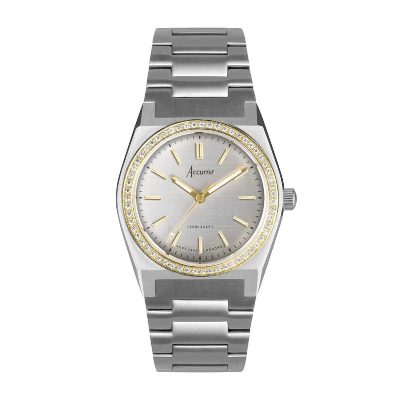 Accurist Ladies Origin 32mm Quartz Watch in Silver with Analogue Display, and Stainless Steel Bracelet 70016 - Image 1