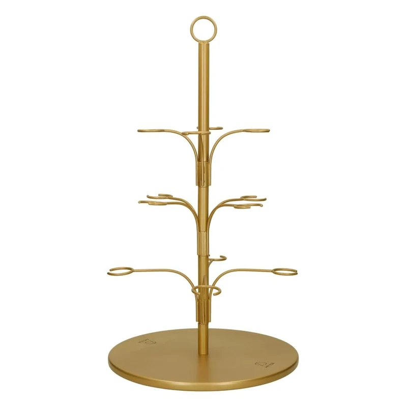 Artesa Stainless Cocktail and Nibbles Serving Tree, Gold Serving Stand, 34 x 54cm, Gift Boxed