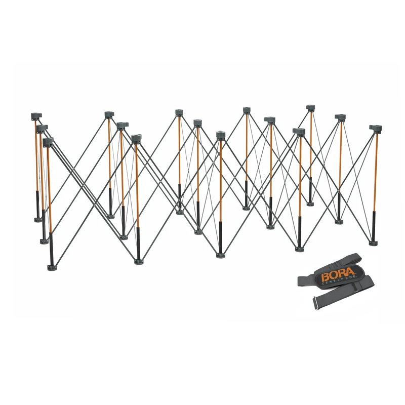 BORA Centipede Tall 4ft x 8ft x 36in 15-Strut Portable Work Stand, Includes Carry Strap, CT15