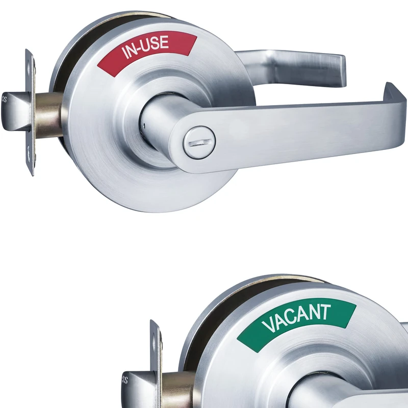 VACANTSPACE Vacant or in-Use Bathroom Indicator Privacy Handle Lock | Commercial Grade, Rated ANSI Grade 2 Perfect for Men Women Restrooms, Office, Restaurants, Warehouse, AirBnb, Stainless Steel