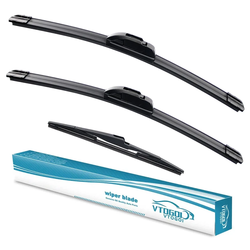 VTOGOI Original Factory Quality windshield wiper blades front and rear set Replacement for Hyundai Santa Fe 2013-2018 -26 "+14"+13" (Pack of 3)