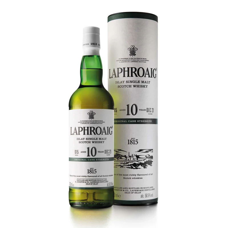 Laphroaig 10 Years Old Cask Strength Batch 16 | Scotch | Islay | Single Malt Peated Whisky | Smoky, Salty and Sweet | Cask Strength | 58.5% ABV | 70cl