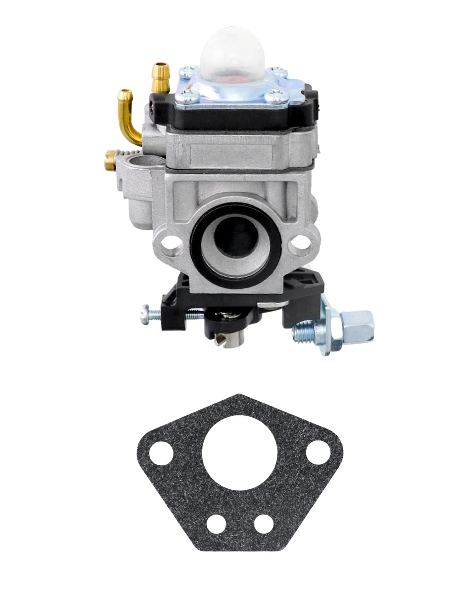 QWORK® Carburetor 22cc 26cc 33cc 34cc 36cc 11mm, for Hedge Trimmer, Brush Cutter, Chainsaw Engine