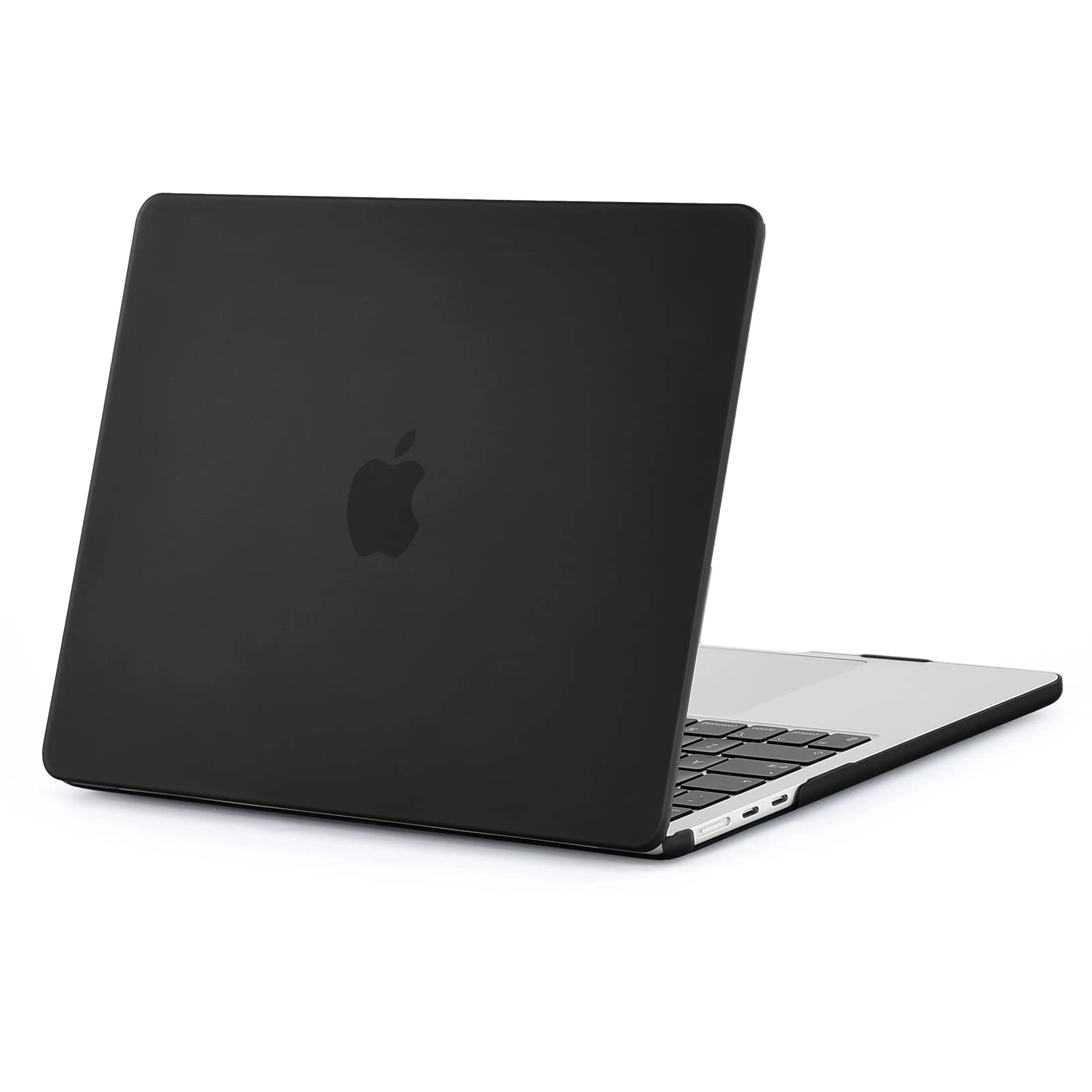 EooCoo Case Compatible with MacBook Air 13.6 inch M4 M3 M2 2025 2024 2022 Release Model A3240 A3113 A2681 with Touch ID, Plastic Hard Shell Cover, Smooth Surface - Matte Black