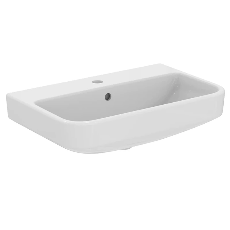 Ideal Standard i.Life S 60cm Compact Bathroom Sink/Basin, 1 tap Hole, T458301, White