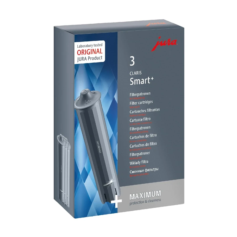 JURA 24233 Claris Smart+ Filter Cartridge Set of 3, Gray