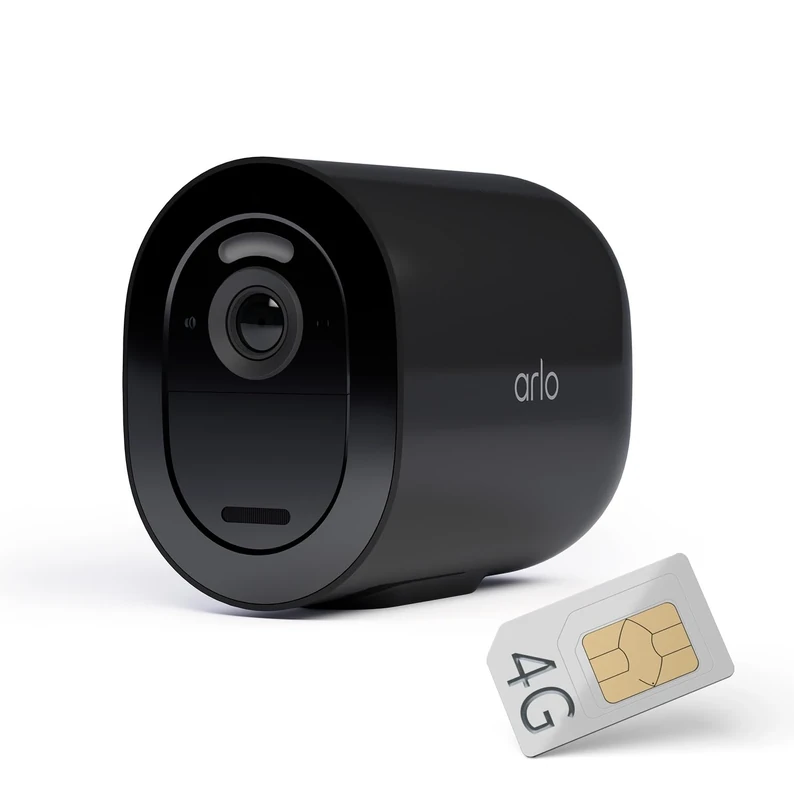 Arlo Go 2 3G/4G LTE Wireless Security Camera Outdoor, WiFi or SIM, Loud Siren, Spotlight, Night Vision, Local Storage (SD Card), Weatherproof, With Free Trial of Arlo Secure Plan, Black