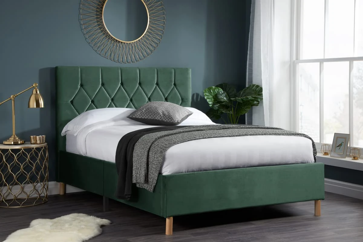 Birlea Furniture Loxley Fabric Kingsize Bed - Green