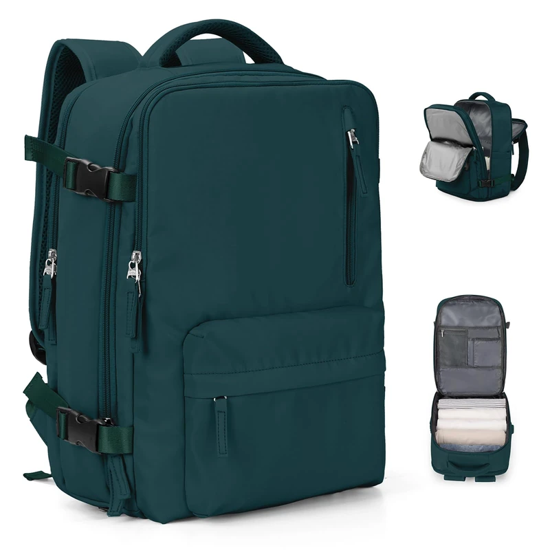 VGCUB Carry on Backpack,Large Travel Backpack for Women, O-peacock Blue Medium, M, Big (516210)