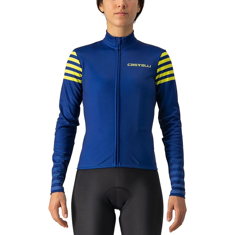 CASTELLI 4522548-431 Autunno LS Jersey Women's Sweatshirt Blue/Brilliant Yellow Assocution L