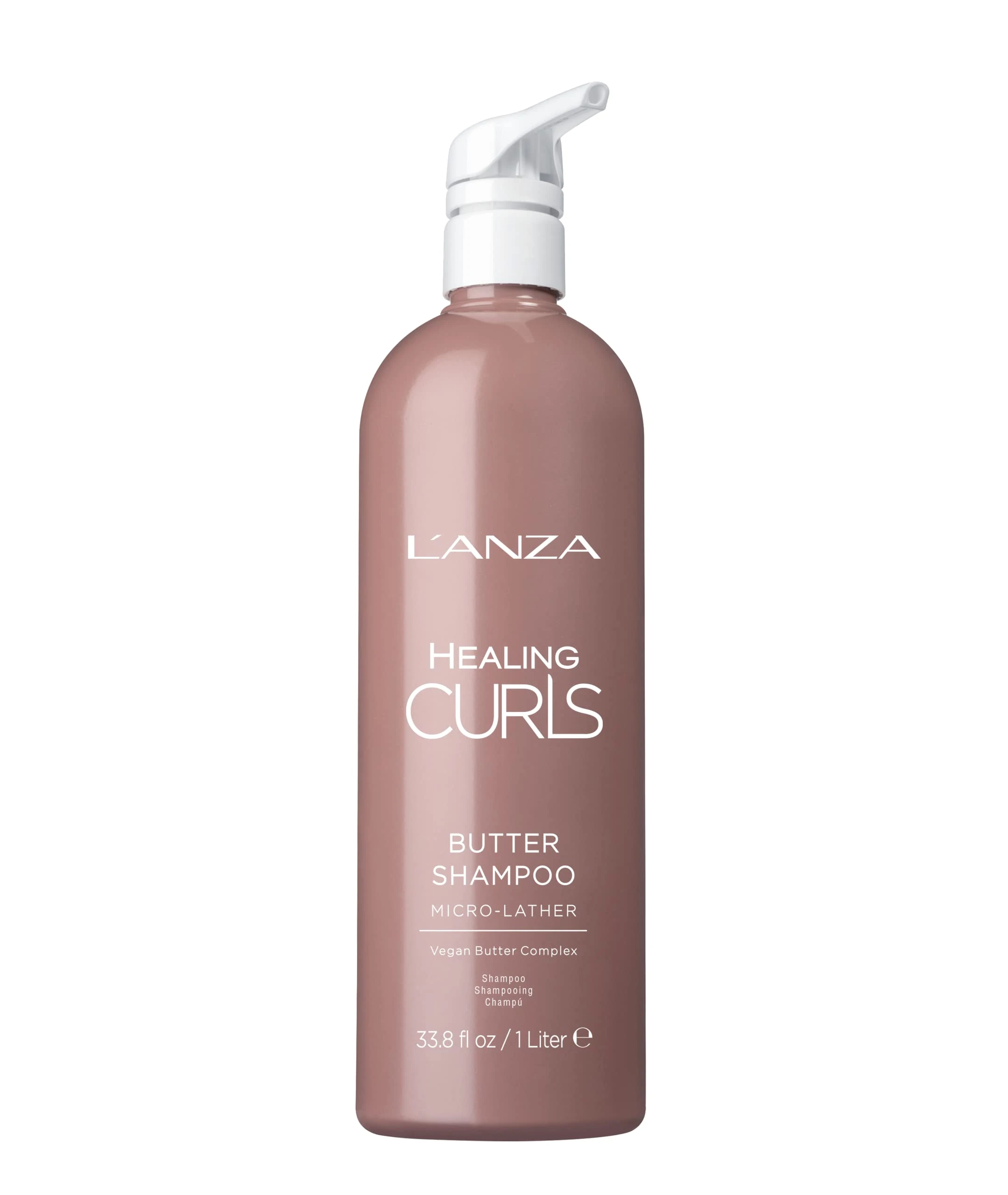 L'ANZA Healing Curls Butter Shampoo - Curly Hair Shampoo for a Creamy, Colour-Safe Cleanse and Refreshed Curls - Paraben and Sulphate Free Shampoo (1L)