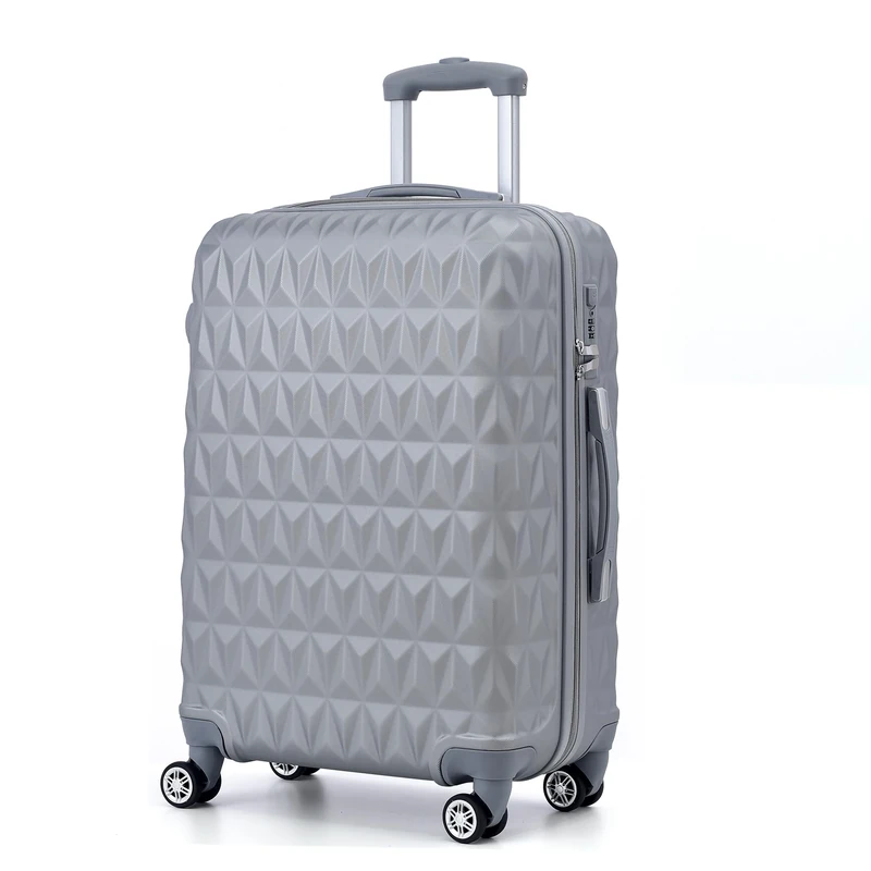 RMW Large Suitcase Luggage Hard Shell | Aluminum Telescopic Handle | 3 Digit Combination Lock | 4 Dual Spinner Wheels | Lightweight Durable Suitcases Check in (Silver)