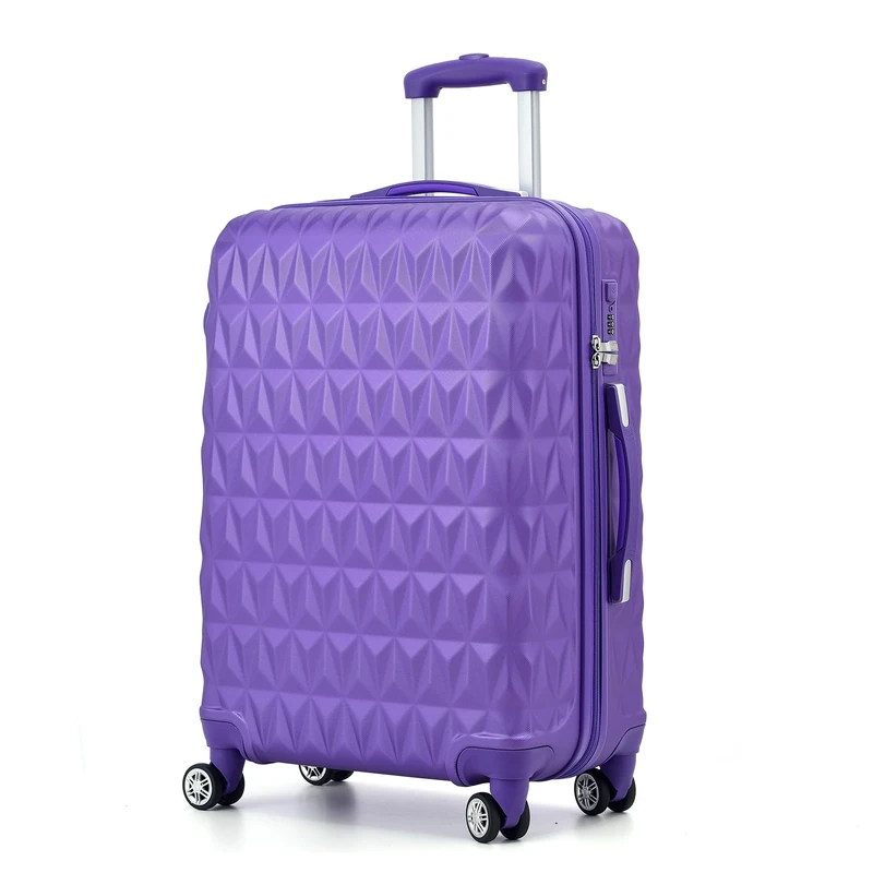 RMW Large Suitcase Luggage Hard Shell | Aluminum Telescopic Handle | 3 Digit Combination Lock | 4 Dual Spinner Wheels | Lightweight Durable Suitcases Check in (Purple)