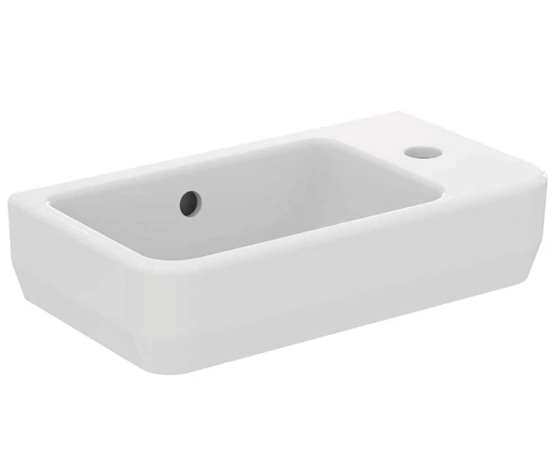 Ideal Standard - i.Life S Hand Wash Basin 45 cm with 25 cm Depth with Center Tap Hole and Overflow, White