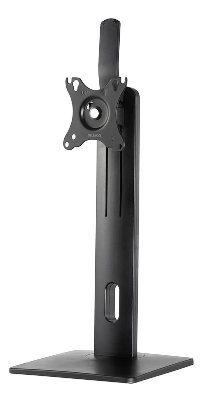 DELTACO ARM-0310 - Monitorständer mit schwenkbarem Fuß, Höheneinstellung, Geeignet für Bildschirm von 17 bis 32 Zoll - Schwarz