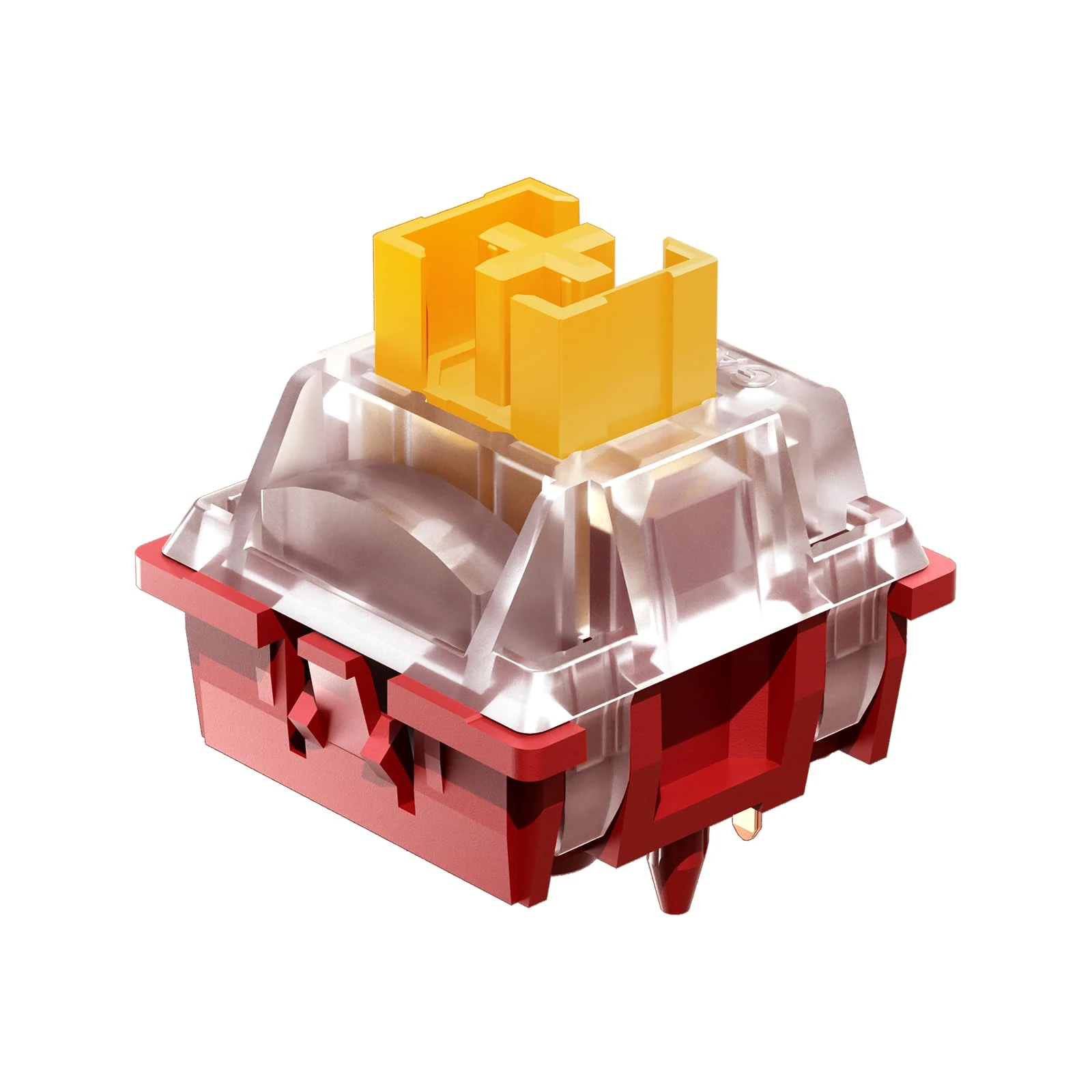 GK GAMAKAY Phoenix Silent Linear Keyboard Switch with LED Diffuser for Backlit Mechanical Keyboard 5 Pin Pre-lubed Switches for DIY (Phoenix V2 Switch-70Pcs)