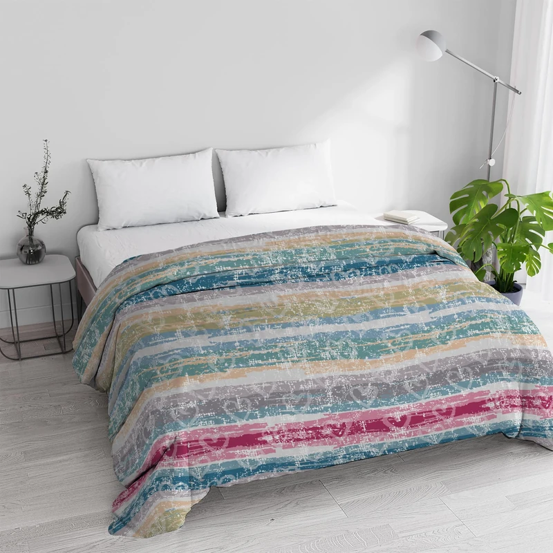 Italian Bed Linen Winter Quilt “BASIC”, Love Lines, 250x245 cm