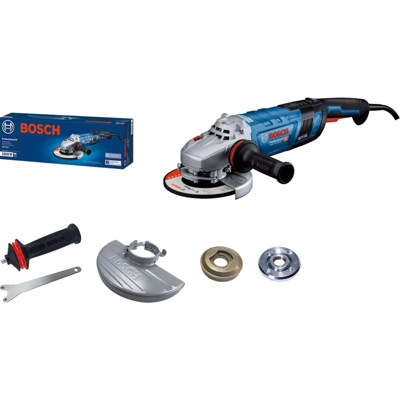 Bosch Professional Wired Angle Grinder GWS 30-180 PB (Brushless Motor with 2,800 W, Kickback Control and Brake, Protection Switch, in Box), Blue