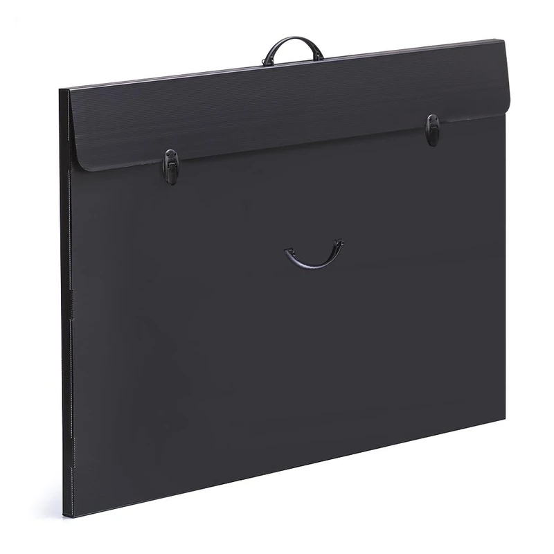 Favorit Black Polypropylene Briefcase, Size 75 x 105 x 4 cm, Two Square Handles and Two Black Latches, Suitable for Containing 60 cm Row