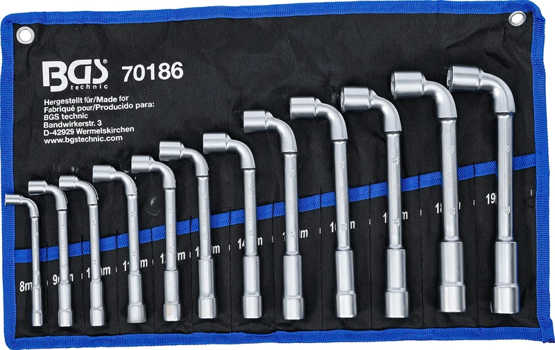 BGS 70186 | Deep Hole Pipe Spanner Set | 8 - 19 mm | 12 pcs.