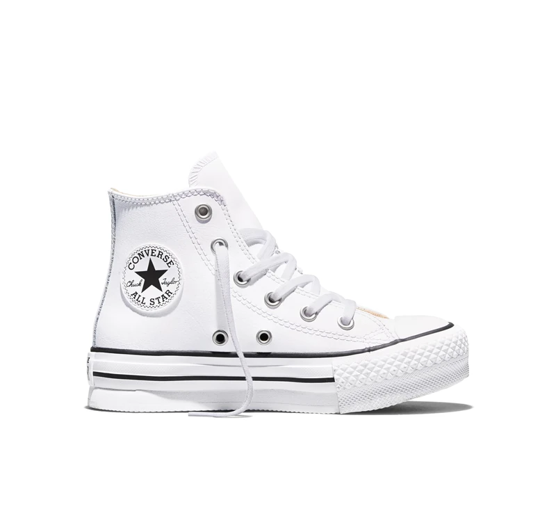 CONVERSE A01016C Chuck Taylor All Star EVA Lift Leather Men White/Natural Ivory/Black UK 10.5