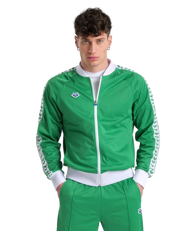 Arena Men's Relax Iv Full-Zip Track Jacket, Green/White/Team Green, XL