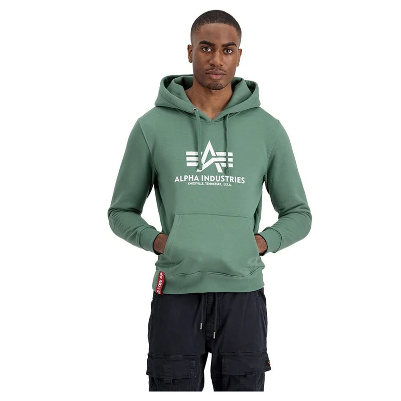 ALPHA INDUSTRIES Men's Basic Hoody HOODY, 659-ivy green,
