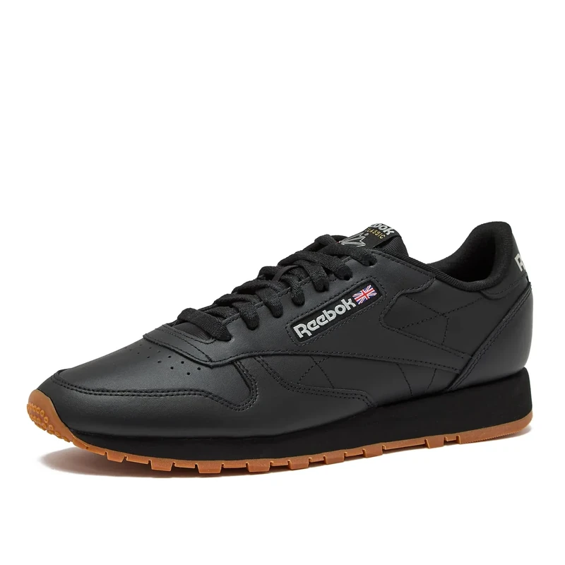 Reebok Men Classic Leather Sneaker, Core Black/Pure Grey 5/Reebok Rubber Gum-03, 2.5