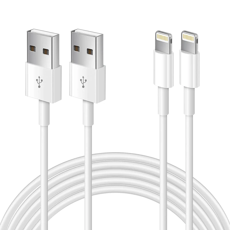 2Pack 1M iPhone Charger Cable [Apple MFi Certified] Lightning to USB Cable Lead 3 Foot, 2.4A Fast Charging Cable for iPhone 14 13 12 11 Pro Max XS XR X 8 7 6 Plus 5, iPad and iPod
