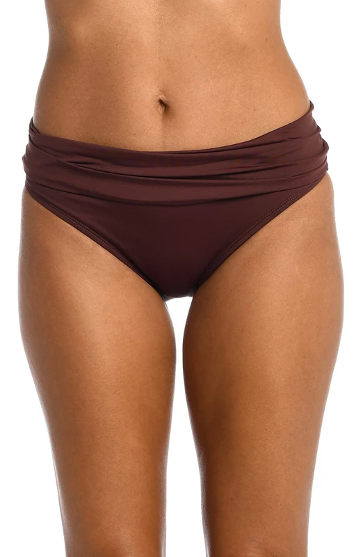 La Blanca Women's Island Goddess Banded Hipster Swimsuit Bottom Bikini, Java, 20