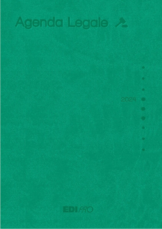 Annual legal diary 2023 day F.TO 17 x 24 cm green