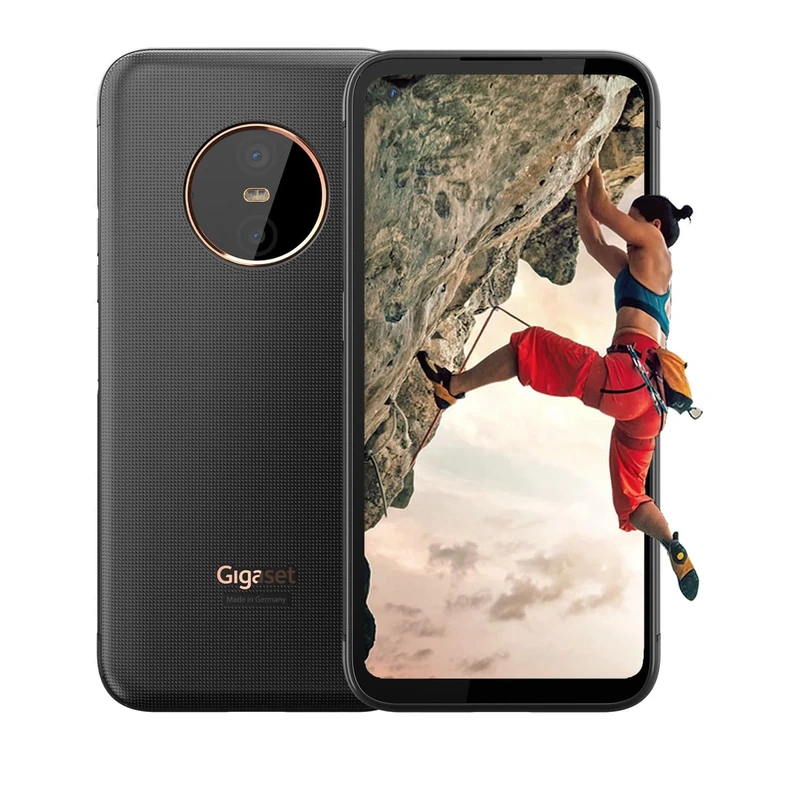 Gigaset GX6 Outdoor Smartphone 5G - Dust & Waterproof IP68 - 6,6" FHD+ Display with Gorilla Glass, 128GB+6GB RAM - 50MP Camera - Fast Charging - Android 13 compatible, Titanium Black
