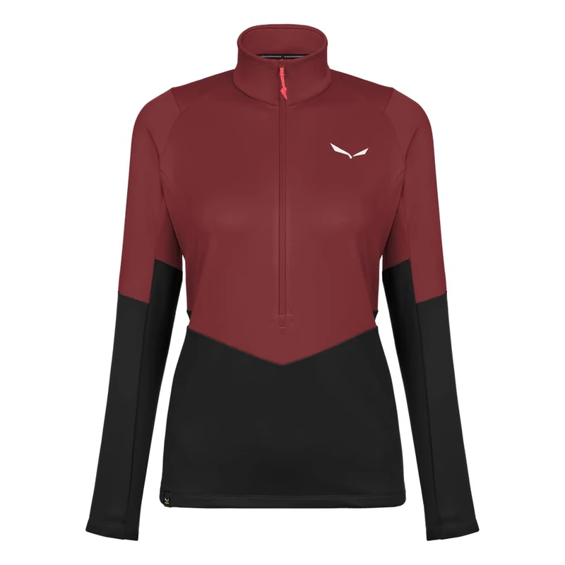 Salewa Puez Polarlite Half Zip Fleece Women, Red, XL