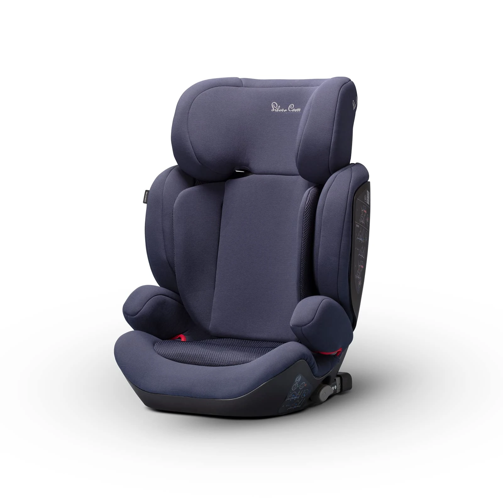 Silver Cross Discover Car Seat High Back Booster Seat Travel Isofix Car seat Adjustable Seat 3yrs - 12yrs Navy