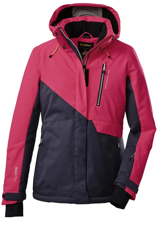 Killtec (KILAH) Women's Ksw 15 Wmn Ski Functional Jacket with Zip-Off Hood and Snow Guard, neon Pink, 40 - Image 1