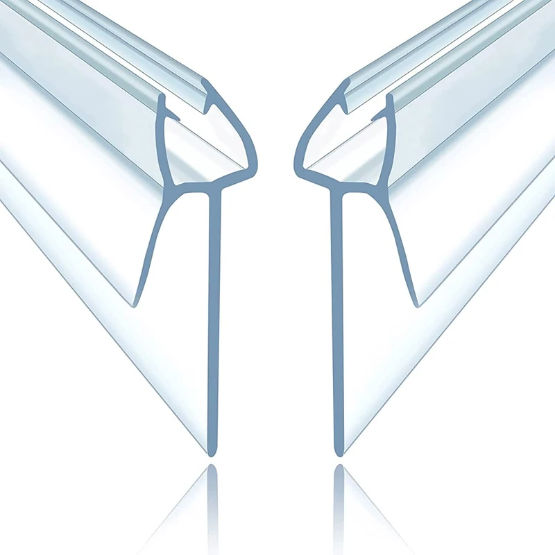 Shower Door Seal Strip for 4-6mm Glass, Covers up to 20mm Gap, Perfect Transparent Shower Screen Seal Replacement with 90cm Adjustable Length (For4-6mm Thickness,10-20mm 90cm 2pcs)