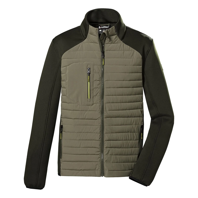 Killtec (KILAH) KOW 33 MN JCKT 38637-000 Men's Quilted Hybrid Jacket with Stand-Up Collar Dark Mud XXL