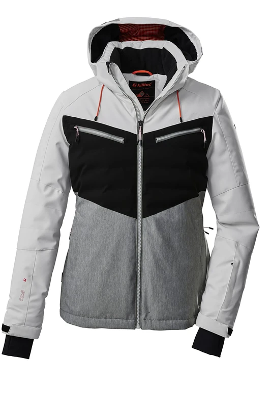Killtec (KILAH) KSW 21 WMN SKI JCKT 38619-000 Women's Ski Jacket with Zip-Off Hood and Snow Guard White 10