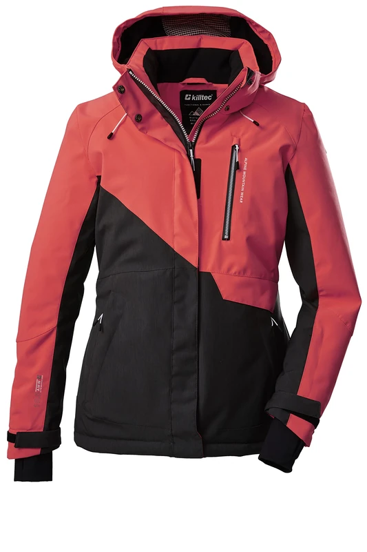 Killtec (KILAH) 38624-000 Women's Ski Jacket with Zip-Off Hood and Snow Guard KSW 144 WMN SKI JCKT Anthracite Melange 38