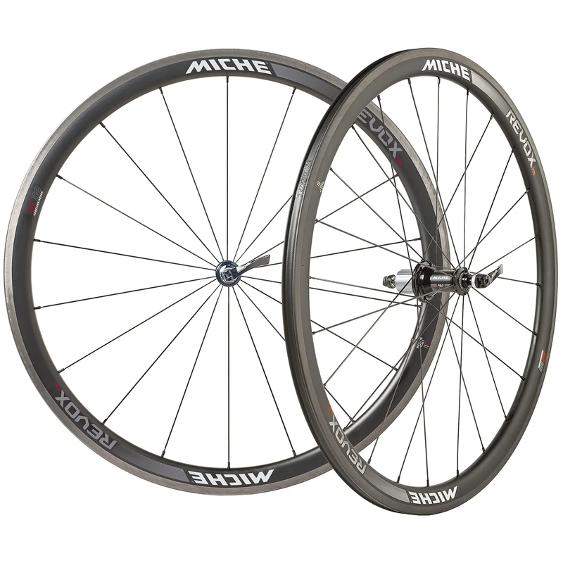 MICHE revox rc hubs front+rear 18+24 spokes rim black shimano