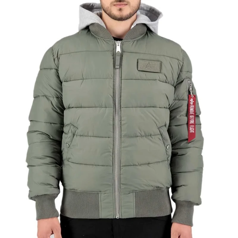 ALPHA INDUSTRIES Men's MA-1 ZH Puffer FD Jacket, 432-vintage green,