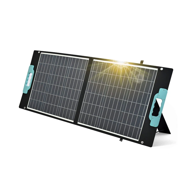 Enjoy Solar 100 W Foldable Solar Panel Solar Bag, Outdoor Solar Panel with 3 USB Ports for Charging Mobile Phones and Tablets, Ideal for Motorhome, Boat, Camping and Emergency Situations
