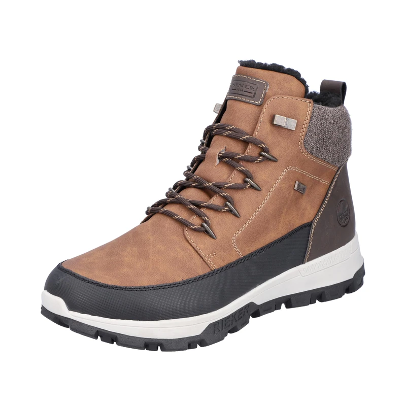 Rieker Men's 35540 Lace-Up Boots, Brown Combi, 8 UK