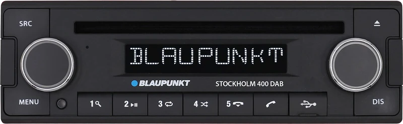 Blaupunkt Stockholm 400 DAB 1-DIN Car Stereo - Black