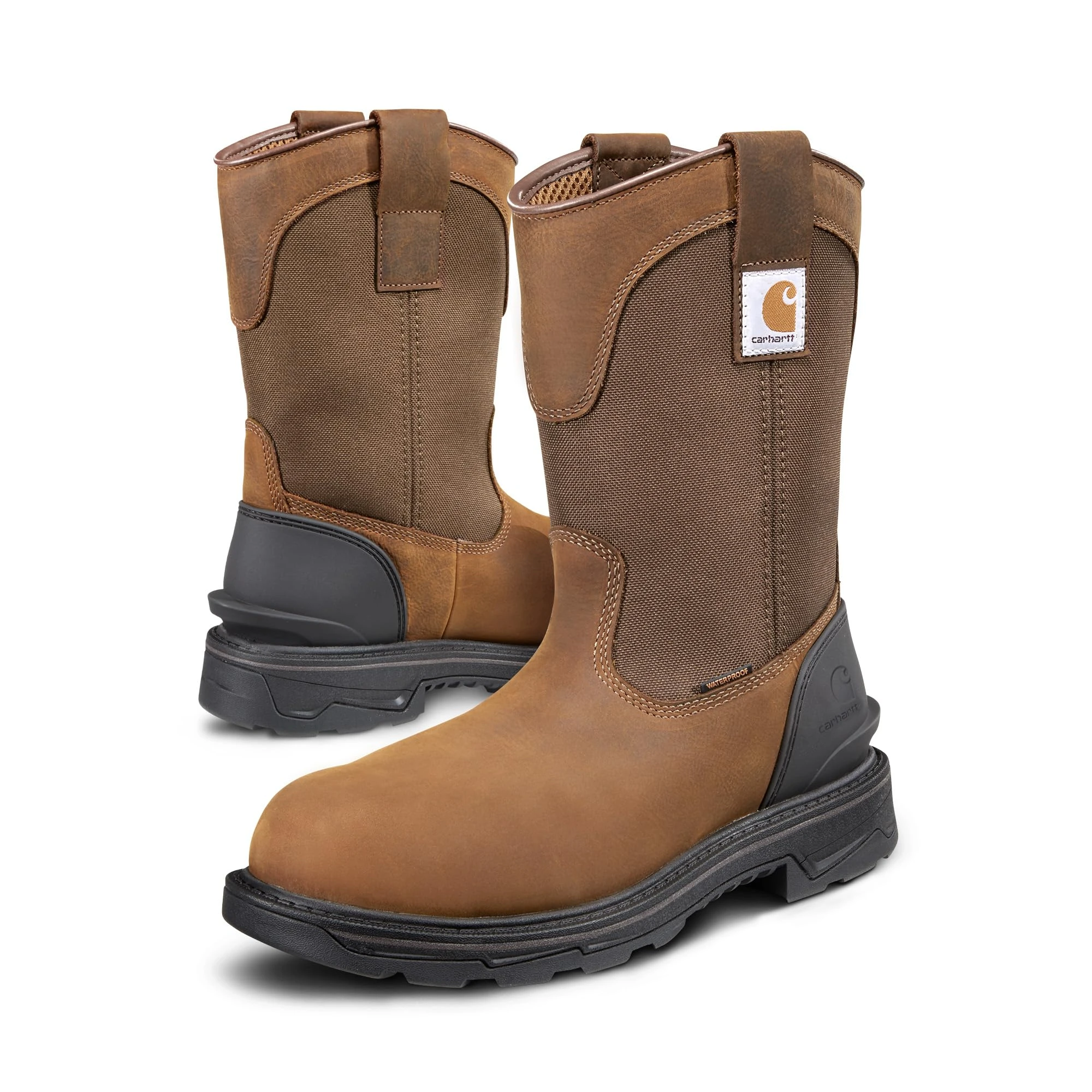 Carhartt Ironwood Waterproof Safety Toe Work Boots for Men - 11-inch Wellingtons Built with Oil-Tanned Leather with EH & Slip-Resistant Outsoles, Brown - 11 M