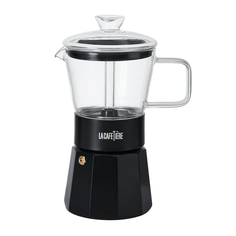 La Cafetière Verona Glass Espresso Maker, Black, 6 Cup, Gift Boxed