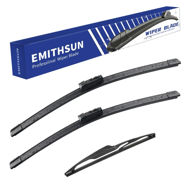 EMITHSUN Windshield Wiper Blades With Rear Wiper Blades set Replacement for Toyota Prius 2016-2022,That Meet OEM Quality Easy DIY Install 28"+16"+16"(Set of 3)